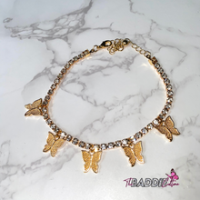 Load image into Gallery viewer, ICED OUT BUTTERFLY ANKLET🦋