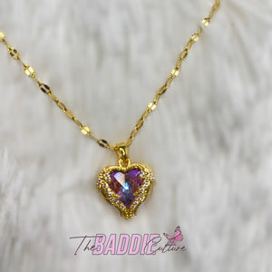 Angel heart and wing necklace